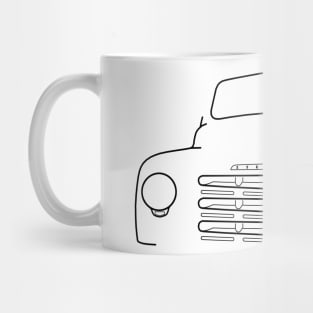 Studebaker 2R5 classic 1950s pickup truck black outline graphic Mug